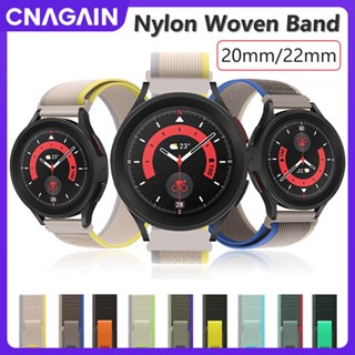  Cnagain สายนาฬิกาข้อมือไนล่อนถัก 20 มม. 22 มม. สําหรับ Samsung Galaxy Watch 6 5 4 40 มม. 44 มม. Gear S2 S3 Galaxy Watch 42 มม. 46 มม. Huawei GT 2 3 Pro Watch 3