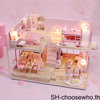 【Choo】เฟอร์นิเจอร์ไฟ Led ขนาดเล็ก สําหรับตกแต่งบ้านตุ๊กตา DIY