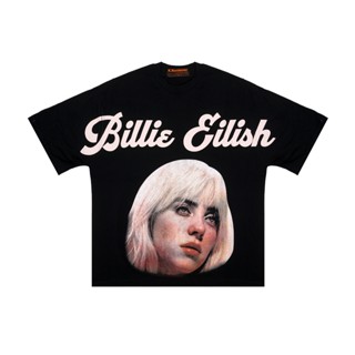 เสื้อยืด ลาย Billie EILISH สีดํา