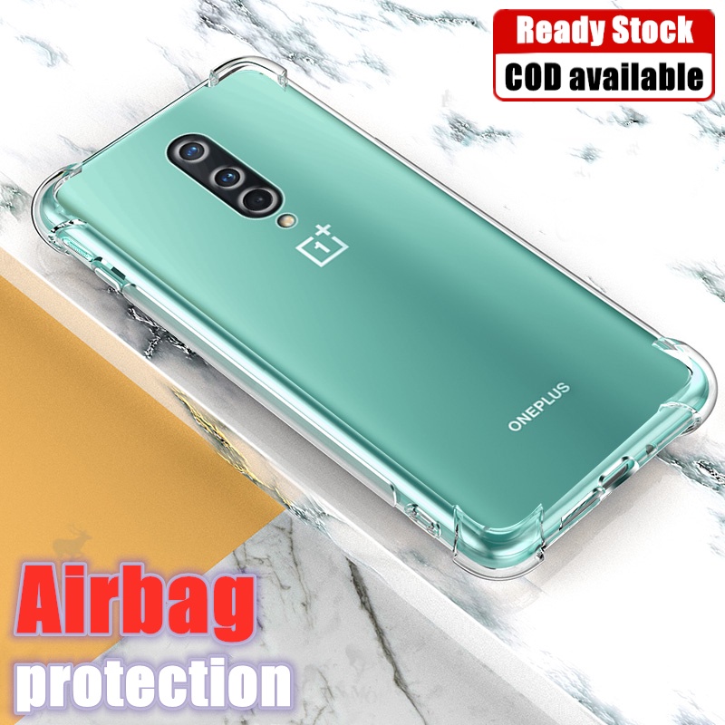 Crystal ClearFor OnePlus 7 Pro GM1910 GM1911 GM1913 GM1915 GM1917 ยางนุ่มเจลเยลลี่กรณีโปร่งใสทหารเกร