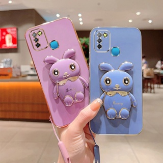 เคสมือถือ แบบนิ่ม ลายกระต่ายน่ารัก 6D หรูหรา สําหรับ Infinix Smart 5 Hot 10 Lite X657 X657C X657B