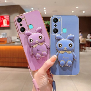 เคสโทรศัพท์มือถือ ซิลิโคนนิ่ม พร้อมขาตั้ง พับได้ สําหรับ Infinix Hot 20i 30 Play Hot 30i X6831 X669