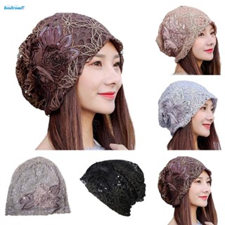 【HODRD】Embossed Dome Hat Hats For Women Beanie Lace Flower Sweet Cap Openwork Butterfly【Fashion】