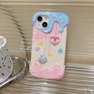 เคสป้องกันโทรศัพท์มือถือ แบบนิ่ม ลายไอศกรีม สามมิติ สําหรับ iPhone 14 13pro 12 11 xs xr xsmax 7 8plus