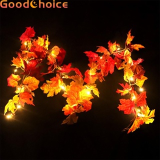 Silk Maple Leaf Vine with Light Decoration 170cm Warm White Durable and Reusable