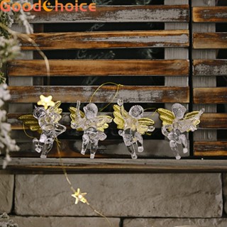 12pcs Angel Christmas Tree Xmas Hanging Clear Silver Pendant Hanging Ornaments