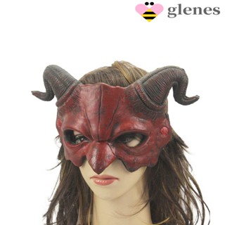 Glenes หน้ากากคอสเพลย์ แบบครึ่งหน้า รูปแพะปีศาจ โฟม PU สร้างสรรค์