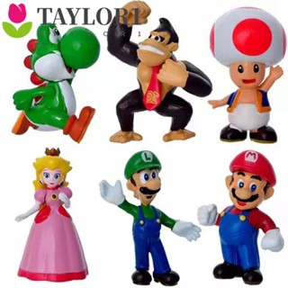 Taylor1 ตุ๊กตาฟิกเกอร์ Super Mario Bros Kawaii Donkey Kong PVC สําหรับเก็บสะสม