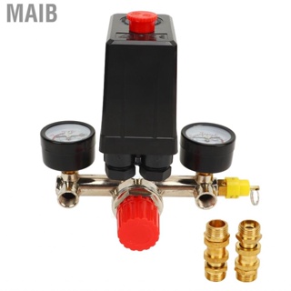 Maib Dual Regulator Control Valve  Easy Installation Knob Adjustment 0‑12BAR 0‑180PSI Pressure Switch for Air Compressor