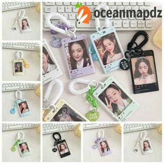 Oceanmapdz ที่ใส่บัตรประจําตัว อะคริลิคใส ลายไอดอล หัวใจน่ารัก สําหรับผู้หญิง