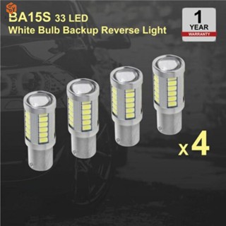 หลอดไฟ LED 12V DC 50000H BA15S P21W 1156 สีขาว 4 ชิ้น