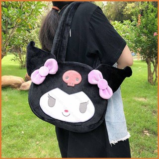 Yt3 Sanrio ใหม่ กระเป๋าถือ กระเป๋าสะพายไหล่ ลายปีศาจน้อย สีดํา สําหรับผู้หญิง