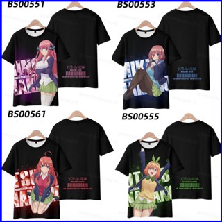 เสื้อยืดแขนสั้น พิมพ์ลายอนิเมะ The Quintessential Quintuplets Nakano Miku 3 มิติ พลัสไซซ์ สไตล์ฮาราจูกุ สําหรับผู้หญิง GP1