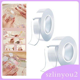 [szlinyou2] เทปกาวสองด้าน พร้อมหลอดดูดเลื่อม กันน้ํา สีโปร่งใส DIY ของเล่นเพื่อการศึกษา สําหรับเด็ก