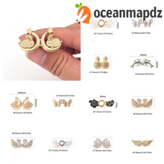 Oceanmapdz กระดุมโลหะ ถอดออกได้ ปุ่มกระต่าย ถอดออกได้ บุคลิกภาพ DIY หลากสี ผู้หญิง