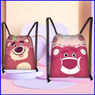 Gp1 Lotso กระเป๋าเป้สะพายหลัง อเนกประสงค์ ขนาดใหญ่ จุของได้เยอะ ลายหมีสตรอเบอร์รี่ แฟชั่นสําหรับเด็กนักเรียน PG1