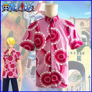 เสื้อเบลาส์แขนสั้น คอสเพลย์ การ์ตูนอนิเมะวันพีช GP1 ONE PIECE Sanji ลําลอง แฟชั่นฮาโลวีน PG1