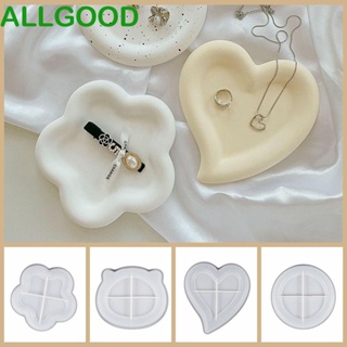 Allgoods ถาดแม่พิมพ์ซิลิโคน เรซิ่น อีพ็อกซี่ ทรงกลม รูปหัวใจ ดอกไม้ สําหรับตกแต่งบ้าน