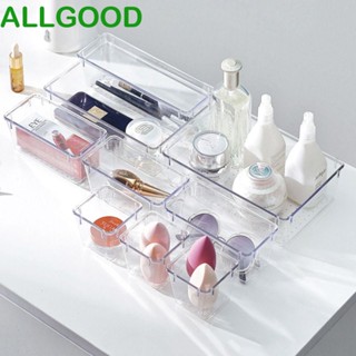 Allgoods กล่องลิ้นชักพลาสติกใส ป้องกันรอยขีดข่วน สําหรับใส่เครื่องสําอาง ต่างหู