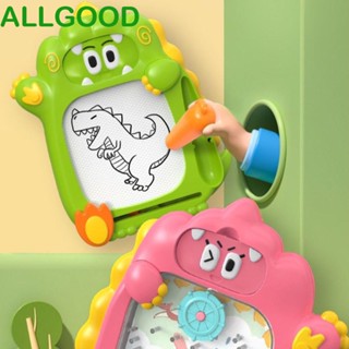 Allgoods บอร์ดวาดภาพแม่เหล็ก ไดโนเสาร์ สองด้าน อัจฉริยะ เกมการ์ตูน กลิ้งบอล Doodle Board ของเล่นก่อนวัยเรียน