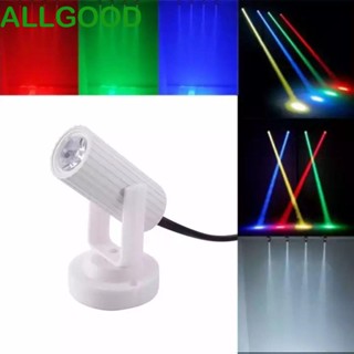 Allgoods ไฟสปอตไลท์ RGB 3W ปรับมุมได้ น้ําหนักเบา แบบพกพา สําหรับเวที