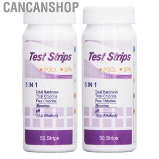 Cancanshop 100Pcs PH Test Strips TH TC TIK CI BR Detection 5 in 1 Litmus Paper for