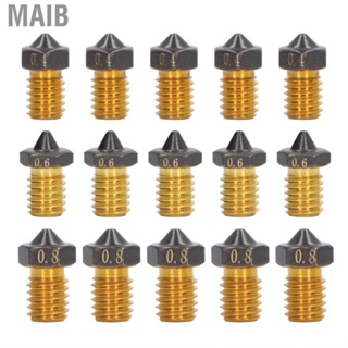 Maib 5PCS 3D Printer PTFE Coated Brass Nozzle 1.75mm Filament High  Hotend