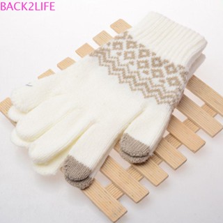 Back2life ถุงมือถัก หน้าจอสัมผัส ให้ความอบอุ่น สําหรับผู้หญิง