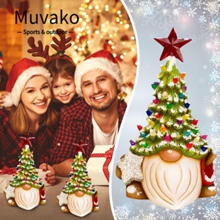 Muvako โคมไฟเรซิ่น รูปซานตาคลอส สีม่วง ทนทาน สําหรับตกแต่งต้นคริสต์มาส ฮาโลวีน