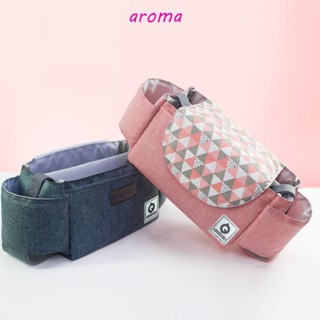 Aroma กระเป๋าเก็บผ้าอ้อมเด็กทารก กันน้ํา ลายสี่เหลี่ยมขนมเปียกปูน อเนกประสงค์