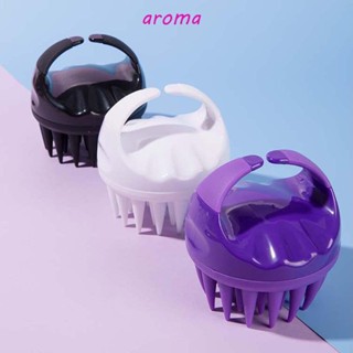 Aroma หวีสปาผม แปรงขัดผิว ซิลิโคน สีขาว อาบน้ํา สปา แปรงซิลิโคน หัวฝักบัว หวีนวดหนังศีรษะ