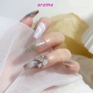 Aroma อุปกรณ์ตกแต่งเล็บ ลายผีเสื้อ 3D DIY สําหรับผู้หญิง