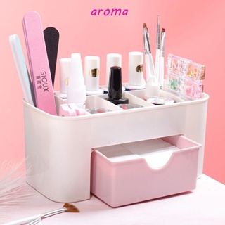 Aroma กล่องพลาสติก ขนาดใหญ่ จุของได้เยอะ สไตล์เกาหลี สําหรับใส่อุปกรณ์อาบน้ํา เครื่องสําอาง