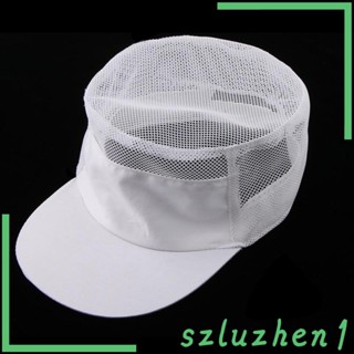 [Szluzhen1] หมวกเชฟ ผ้าตาข่าย สีขาว สําหรับทุกเพศ ทุกวัย