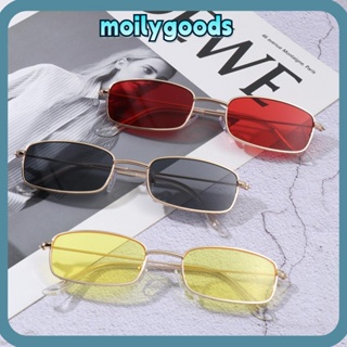 Moilyhd แว่นกันแดด ทรงสี่เหลี่ยมผืนผ้า วินเทจ คลาสสิก UV400 เลนส์ แบรนด์เฉดสี