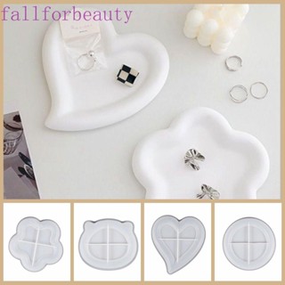 Fallforbeauty ถาดแม่พิมพ์ซิลิโคน ทรงกลม รูปดอกไม้ หัวใจ สําหรับทํายิปซั่ม DIY