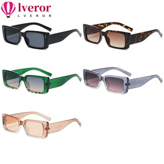 Lveror แว่นตากันแดด สีดํา สําหรับผู้หญิง เลนส์ย้อมสี กรอบเล็ก อินเทรนด์ เฉดสีย้อนยุค