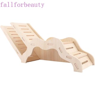 Fallforbeauty บันไดอุโมงค์ไม้ธรรมชาติ สําหรับหนูแฮมสเตอร์