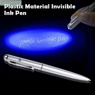 Fishstick1 ปากกาหมึก แบบมองไม่เห็น สําหรับข้อความลับ พร้อมไฟ UV มาร์กเกอร์ ปากกาไฮไลท์ วาดภาพ
