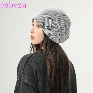 Cabeza หมวกบีนนี่ ผ้าขนสัตว์ถัก ลายทาง เข้ากับทุกการแต่งกาย สไตล์เกาหลี ฤดูหนาว ฤดูใบไม้ร่วง