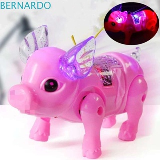 Bernardo ของเล่นฟิกเกอร์หุ่นยนต์เดินเล่น ใช้แบตเตอรี่ สีชมพู