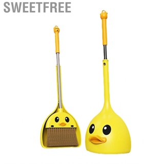 Sweetfree Kids Cleansing Toy Set  Toddler Broom Dustpan Easy Storage Stuck Slot Develop Responsibility Adorable for Daily Use