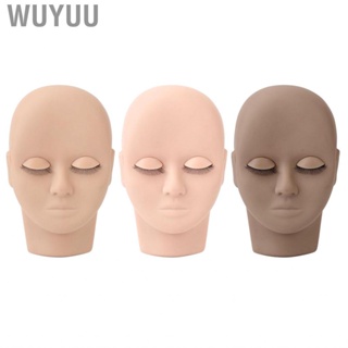 Wuyuu Eyelash Mannequin Head  Makeup Double Layer Lash Extensions for Beauty Salon Artists