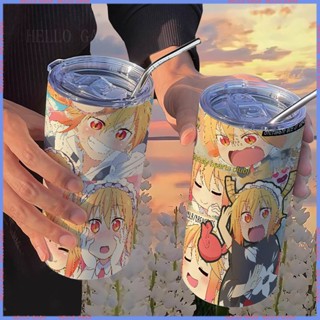 🥤Animation Peripheral Limited 🥤Water Cup🥤Kobayashis Dragon Maid กระติกน้ําร้อน พร้อมหลอดดูด แบบพกพา คุณภาพสูง แบบพกพา สําหรับผู้หญิง