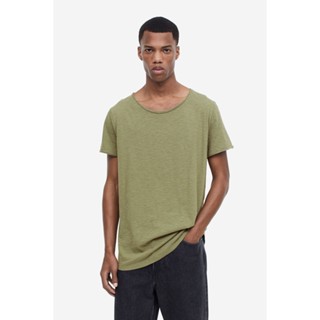 H&amp;M เสื้อยืดไม่เย็บขอบ Man Roll-edge T-shirt 0793104_3