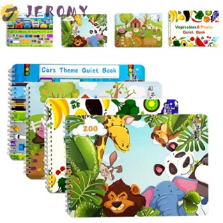 Jeromy หนังสือสติกเกอร์ รูปสัตว์น่ารัก เสียงเงียบ สําหรับตกแต่งรถยนต์ DIY