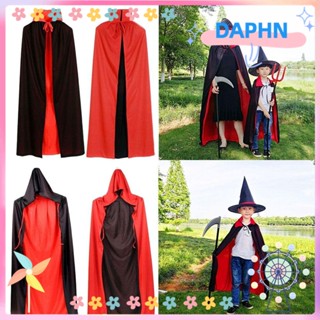 เสื้อคลุมแฟนซี มีฮู้ด ลาย DAPHS Dracula สีดํา สีแดง เหมาะกับวันฮาโลวีน สําหรับผู้ใหญ่