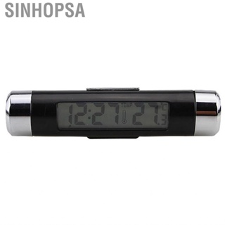 Sinhopsa Car Thermometers  Clock and Temperature Energy Saving Easy Use Durable Luminous Display for Air Vents