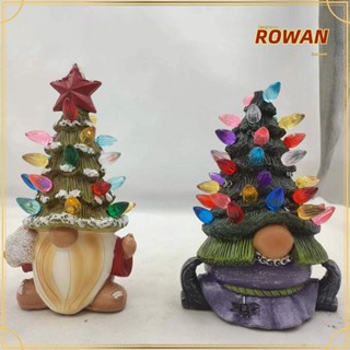 Rowans โคมไฟ LED รูปซานตาคลอส โนม สีม่วง สําหรับตกแต่งต้นคริสต์มาส ฮาโลวีน