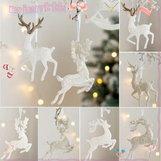 Orienttk ต้นคริสต์มาส ลายกวาง Happy Year Deer Merry Christmas สําหรับตกแต่ง 2 ชิ้น